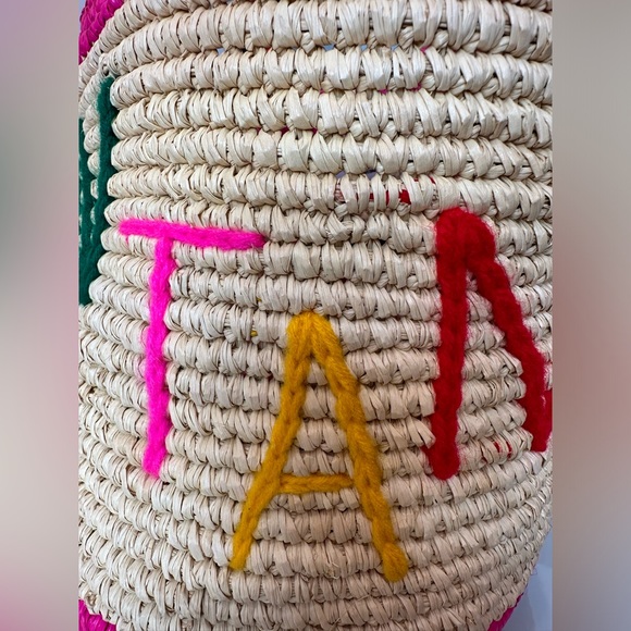 NEW SENSI STUDIO Woven Straw Tote Bag Made in Ecuador - Picture 6 of 8